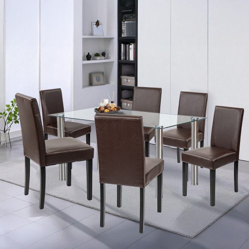 Cadiz 6+1 étkező garnitúra fekete-barna