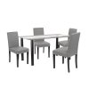 Cadiz 4+1 étkező garnitúra fekete-szürke
