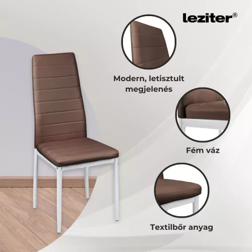 Norman 6+1 étkező garnitúra barna