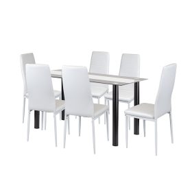 Norman 6+1 étkező garnitúra fehér