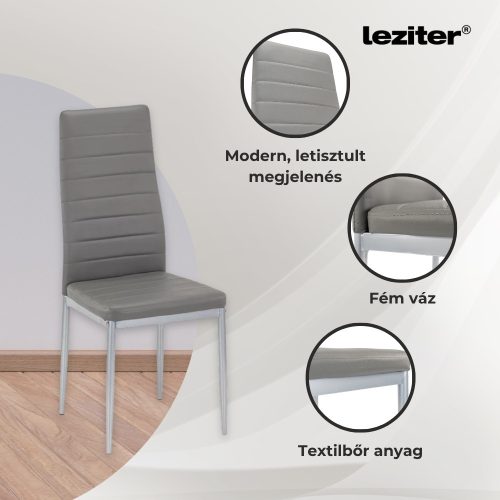 Midland 4+1 étkező garnitúra szürke-szürke