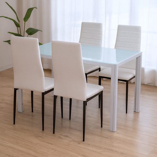 Midland 4+1 étkező garnitúra fehér-fekete