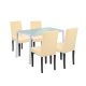 Mira 4+1 étkező garnitúra fehér-bézs