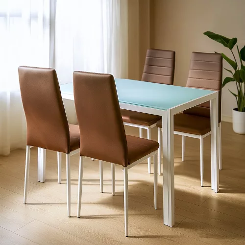 Portland 4+1 étkező garnitúra barna