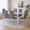 Mabel 6+1 étkező garnitúra szürke-szürke