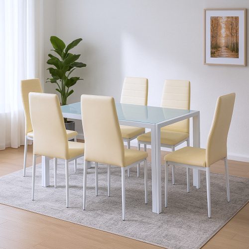 Liana 6+1 étkező garnitúra bézs