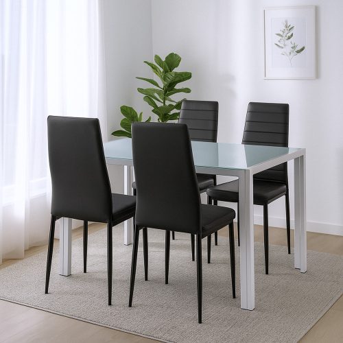 Liana 4+1 étkező garnitúra fekete