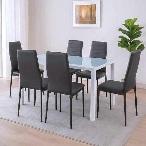 Liana 6+1 étkező garnitúra fekete