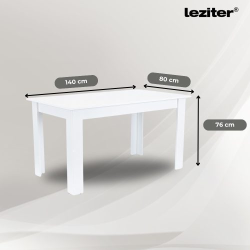 Leon 6+1 étkező garnitúra fehér-fekete