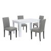 Leon 4+1 étkező garnitúra fehér-szürke