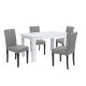 Leon 4+1 étkező garnitúra fehér-szürke