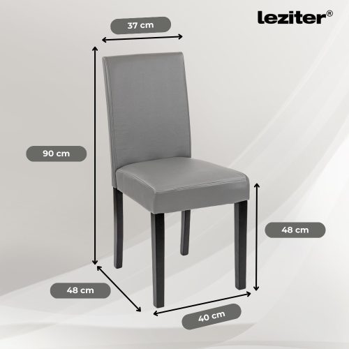 Leon 4+1 étkező garnitúra fehér-szürke