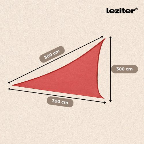Rana napvitorla háromszög alakú 3x3x3 m piros