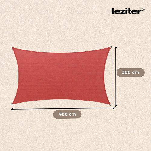 Rana napvitorla négyszög alakú 3x4 m piros