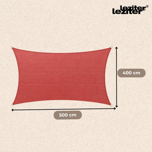 Rana napvitorla négyszög alakú 4x5 m piros