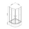 Spirit Deep 80x80 cm íves zuhanykabin zuhanytálcával