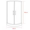 Spirit Mátrix 80x80 cm íves zuhanykabin zuhanytálcával