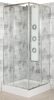 Solid SQ 100 króm szögletes zuhanykabin zuhanytálcával