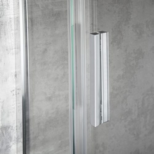 Solid SQ 100 króm szögletes zuhanykabin zuhanytálcával