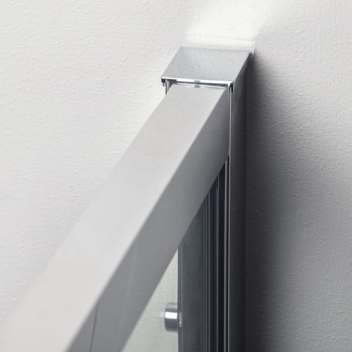 Solid SQ 100 króm szögletes zuhanykabin zuhanytálcával