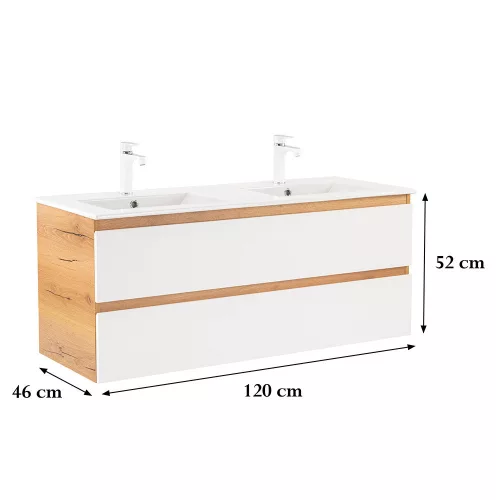 Vario Forte 120 alsó szekrény mosdóval