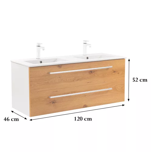 Vario Clam 120 alsó szekrény mosdóval