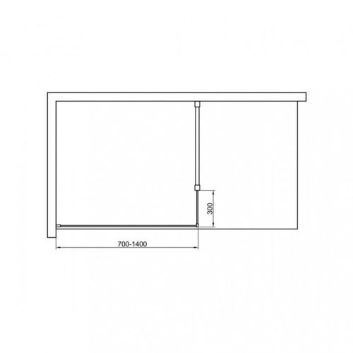 Walker 100x195 cm Walk in zuhanyfal