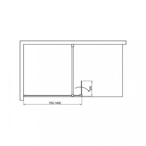 Walker 100x195 cm Walk in zuhanyfal