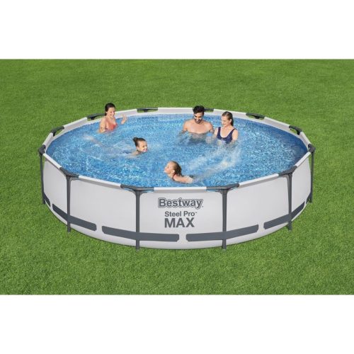 BESTWAY Steel Pro Max csővázas medence szett, 366 x 76 cm, papírszűrős, vízkapacitás 6473 l (56416)