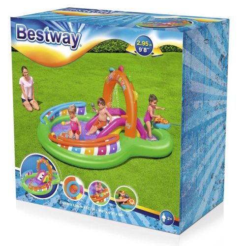 BESTWAY, 53117, Sing 'n Splash, felfújható gyermekmedence, 2,95 x 1,90 x 1,37 m