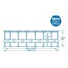 BESTWAY Steel Pro Max csővázas medence szett, 488 x 122 cm, papírszűrős, létrával, takaróponyvával (5612Z)