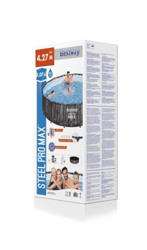 BESTWAY Steel Pro Max fémvázas medence szett, 427 x 107 cm (5614Z)