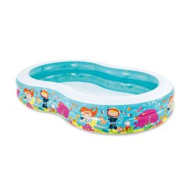   INTEX 56490, Seashore felfújható gyermekmedence, 2,62 x 1,60 x 0,46 m