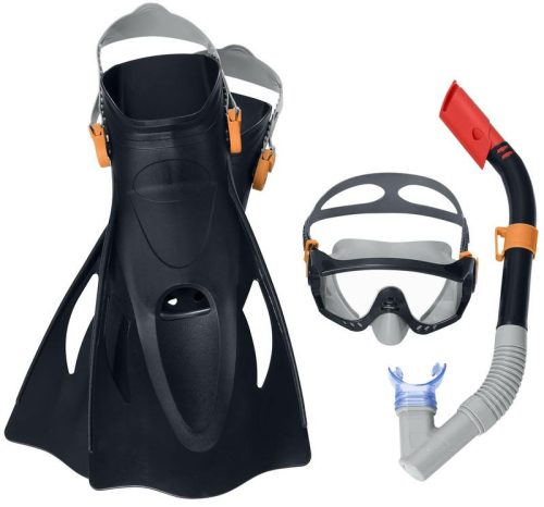 BESTWAY szemüveg, Sparkl Water, szett, sznorkelező, búvárszemüveg uszonyokkal