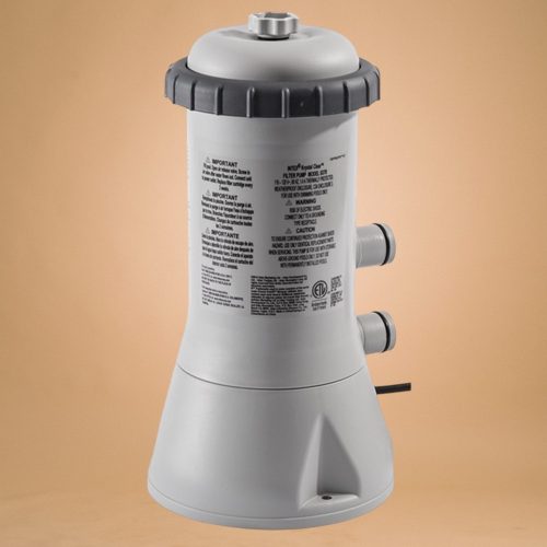 Papírszűrős vízforgató szivattyú, INTEX Krystal Clear C530, 2 m³/óra, 45 W, szürke, IPX7 védettség, szerviz dobozos (11468)