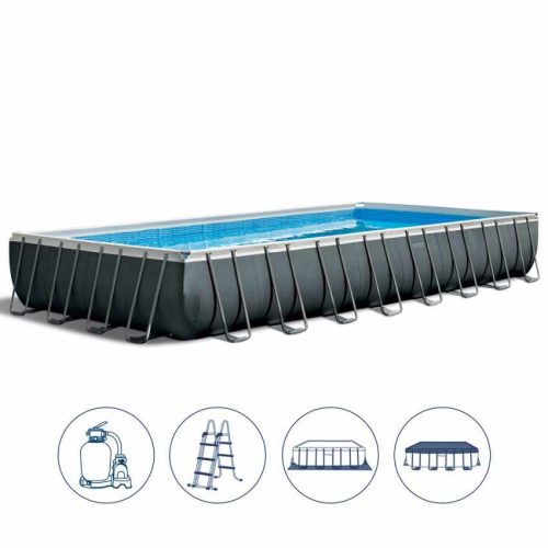 INTEX UltraSet XTR négyszögletű medence 975 x 488 x 132 cm homokszűrővel és sóbontóval (26378)