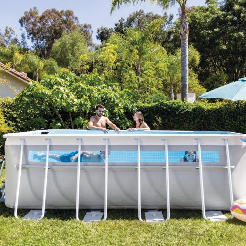 INTEX MetalPrism Set Vision négyszögletű medence 400 x 200 x 120 cm (26770)