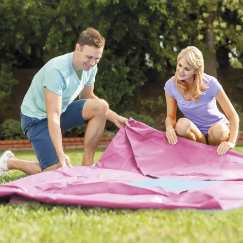 INTEX Metal medence 220 x 150 x 60 cm, rózsaszín (28266)