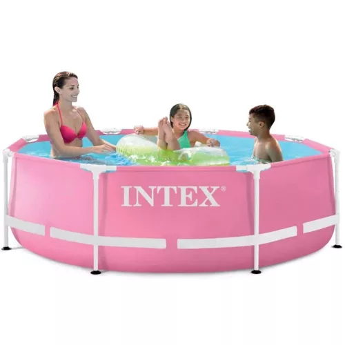 INTEX Metal medence 244 x 76 cm, rózsaszín (28290)