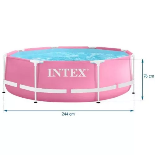 INTEX Metal medence 244 x 76 cm, rózsaszín (28290)