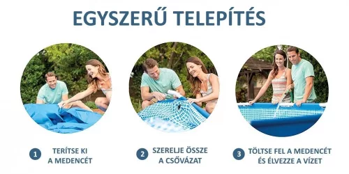 INTEX Metal medence 244 x 76 cm, rózsaszín (28290)