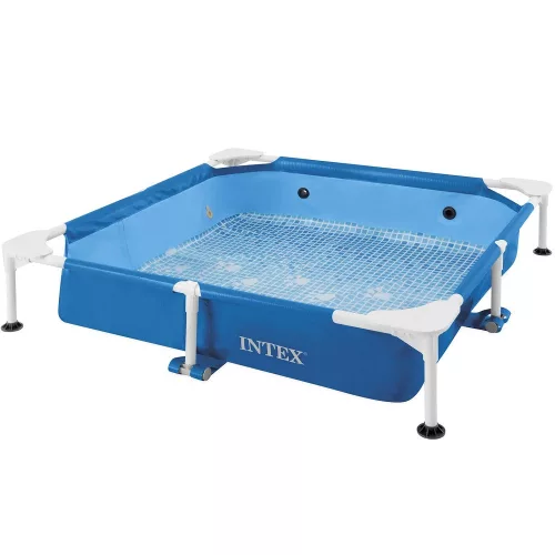 INTEX Square Frame Baby Pool Set pancsoló medence szett, 152 x 152 x 30.5 cm (48402)