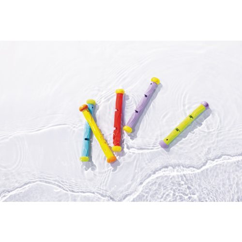 Víz alatti játék, Intex, Játékpálcikák, 19 × 3 cm, többszínű, puha rugalmas anyagból, süllyedő kialakítással, függőlegesen megáll a vízben (55504)