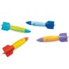 Víz alatti játék, Intex, Torpedók, 12 × 3 × 3 cm, többszínű, puha rugalmas anyagból, kemény markolattal, 4 darabos szett (55508)
