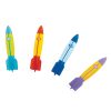 Víz alatti játék, Intex, Torpedók, 12 × 3 × 3 cm, többszínű, puha rugalmas anyagból, kemény markolattal, 4 darabos szett (55508)