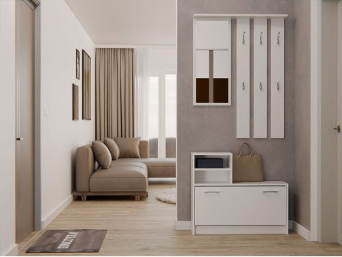 GAR előszobafal, fehér