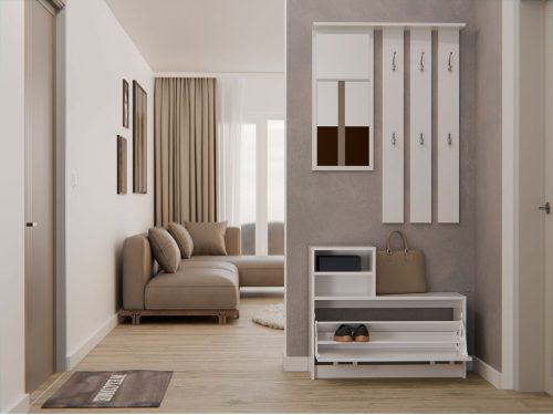 GAR előszobafal, fehér