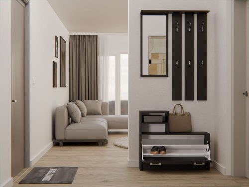 GAR előszobafal, fekete