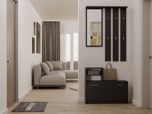 GAR előszobafal, fekete