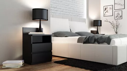 M1 éjjeliszekrény, matt fekete